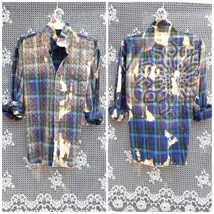 Bleach Distressed Flannel